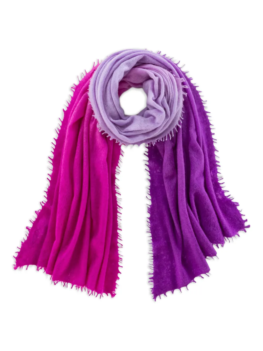 MOULETA fringed scarf - Paars