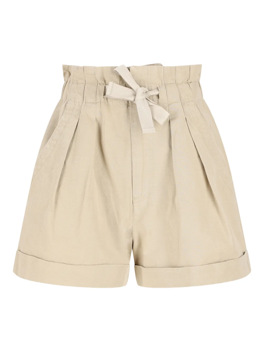 ISABEL MARANT pleated tie-waist shorts - Neutrals