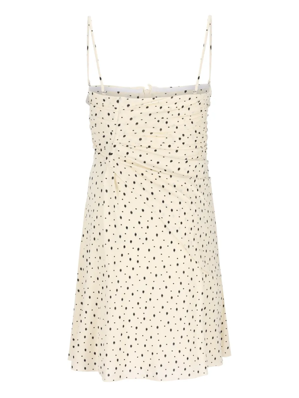 ISABEL MARANT Gemma dotted gathered mini dress - Beige