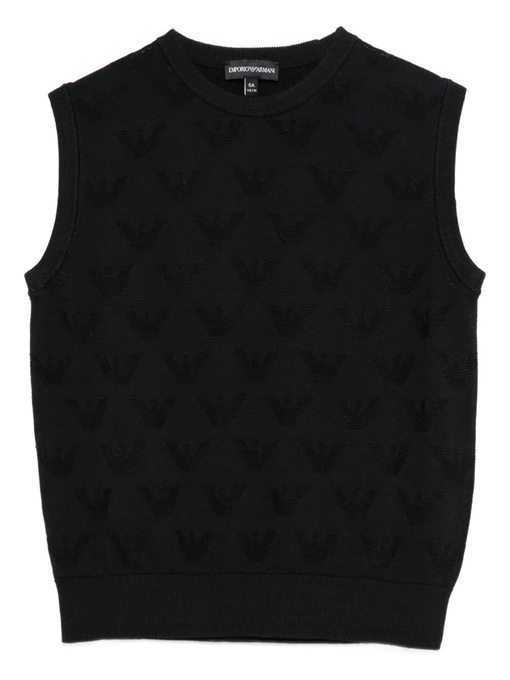 Emporio Armani Kids patterned top - Nero