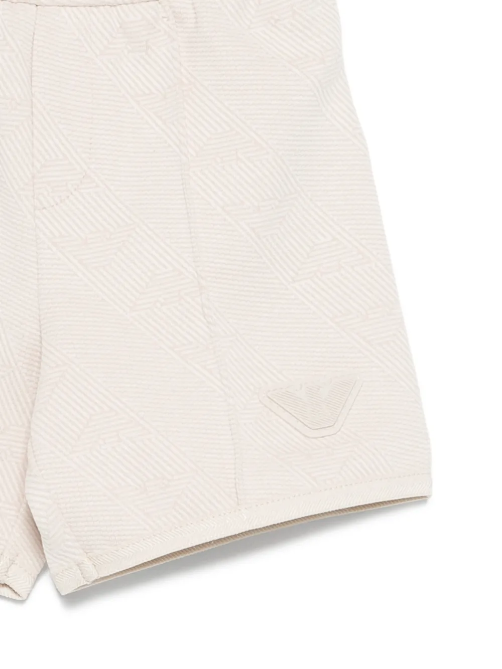 Emporio Armani Kids Shorts met logo Beige