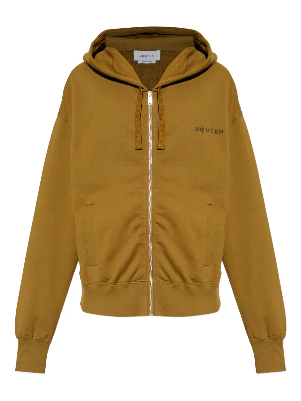 Alexander McQueen zip-up hooded - Braun