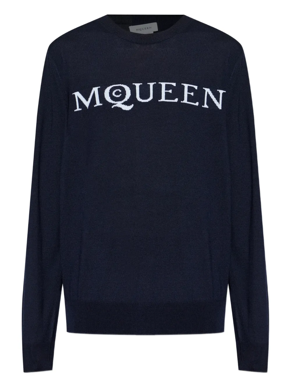 Alexander McQueen intarsia-knit logo sweater - Blau