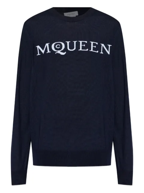 Alexander McQueen intarsia-knit logo sweater