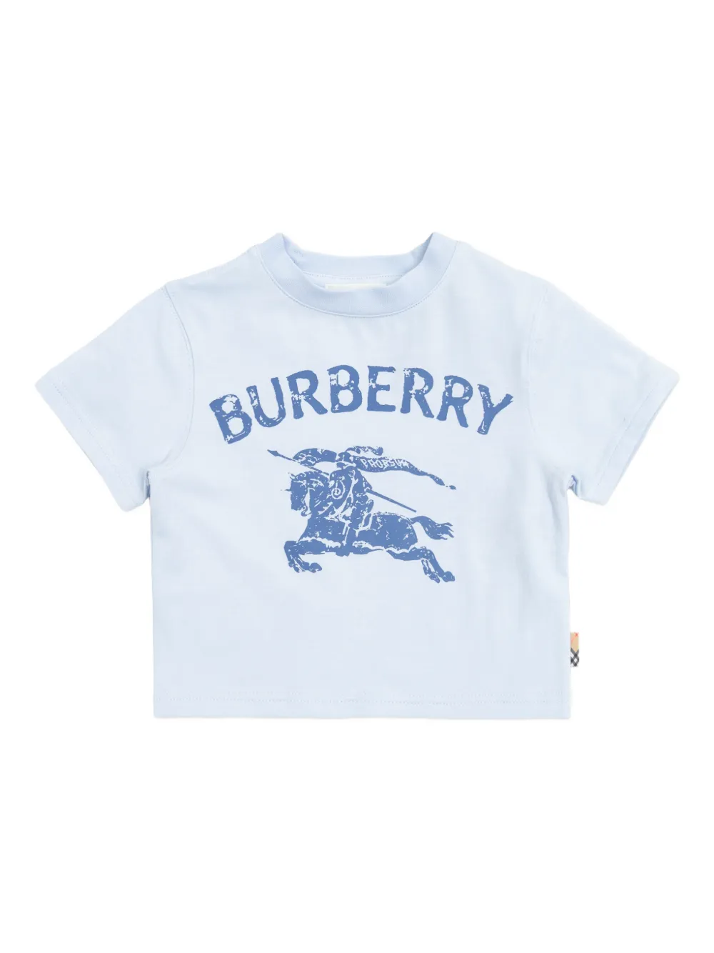 Burberry Kids print-detail T-shirt - Blu