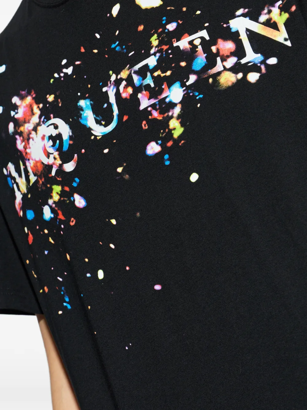 Alexander McQueen T-shirt met confettidetail Zwart