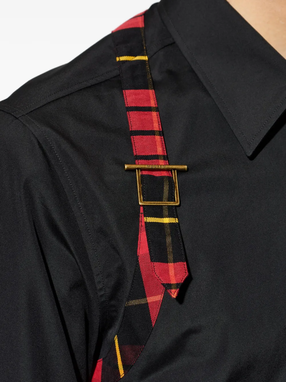 tartan-pattern shirt