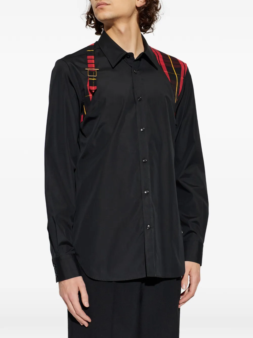  Alexander Mcqueen Tartan-pattern Shirt - Black 