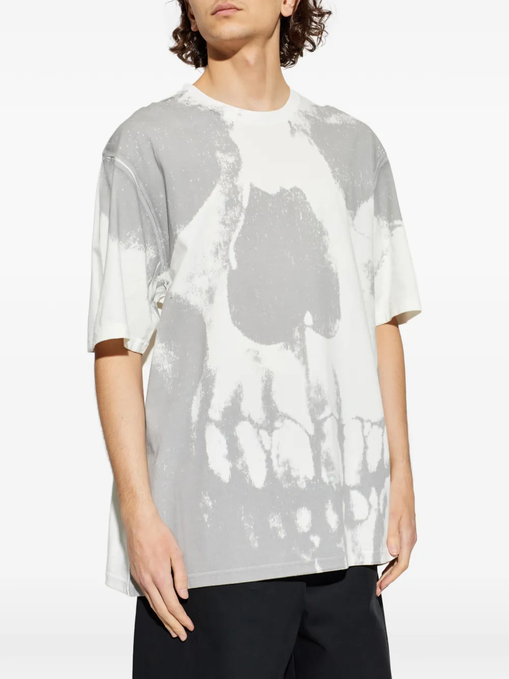 Alexander McQueen T-shirt met doodskopprint Wit
