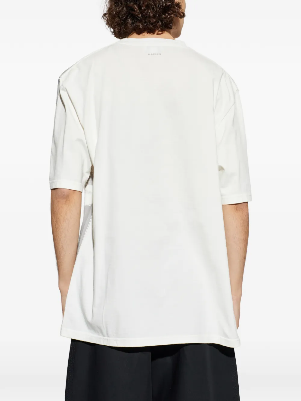 Alexander McQueen T-shirt met doodskopprint Wit