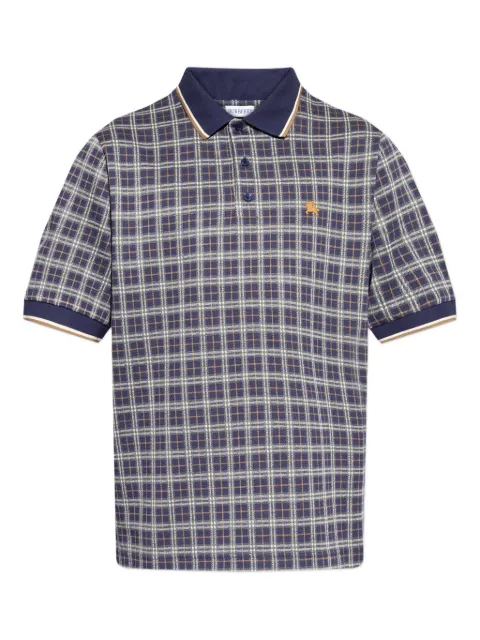 Burberry Pelham check-pattern logo-detail polo shirt