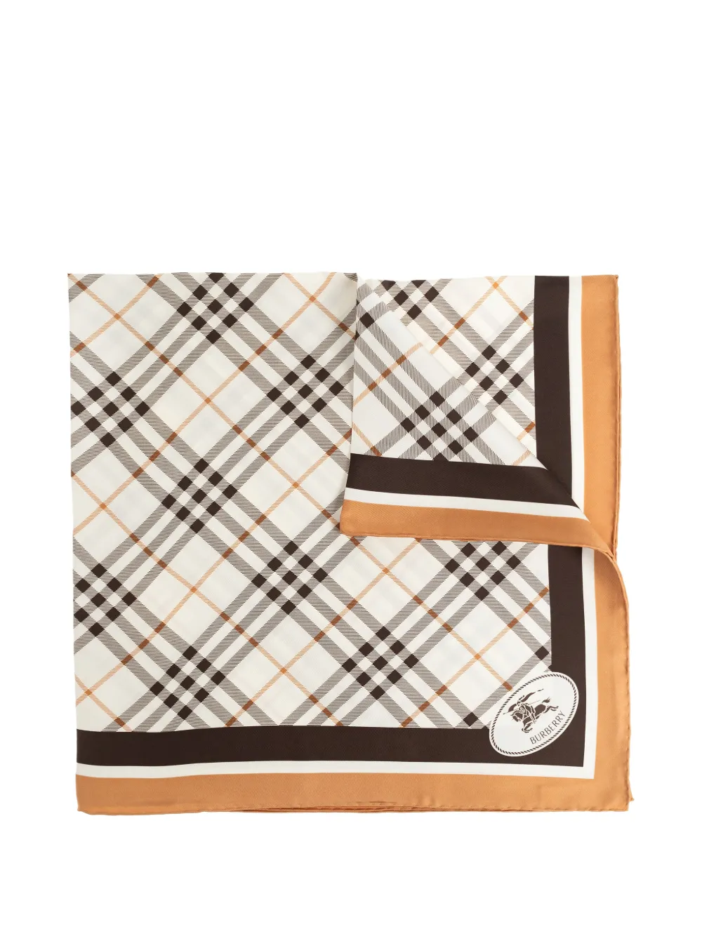 Burberry check-print silk scarf - Bianco