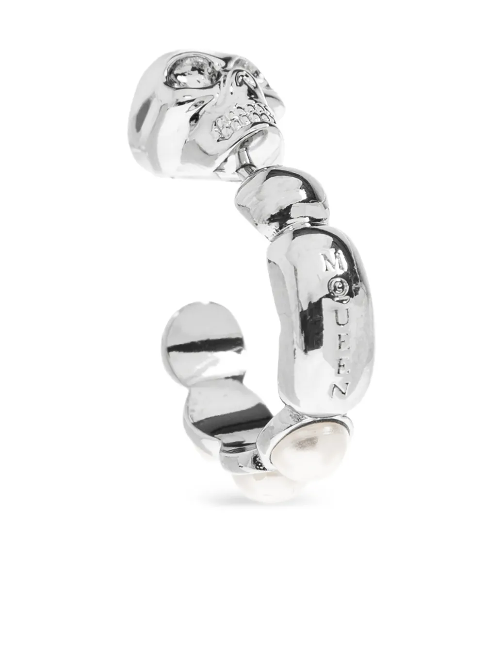 Alexander McQueen skull earring - Silver