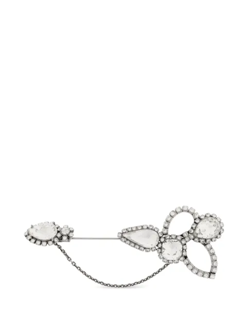 Alexander McQueen crystal flower brooche