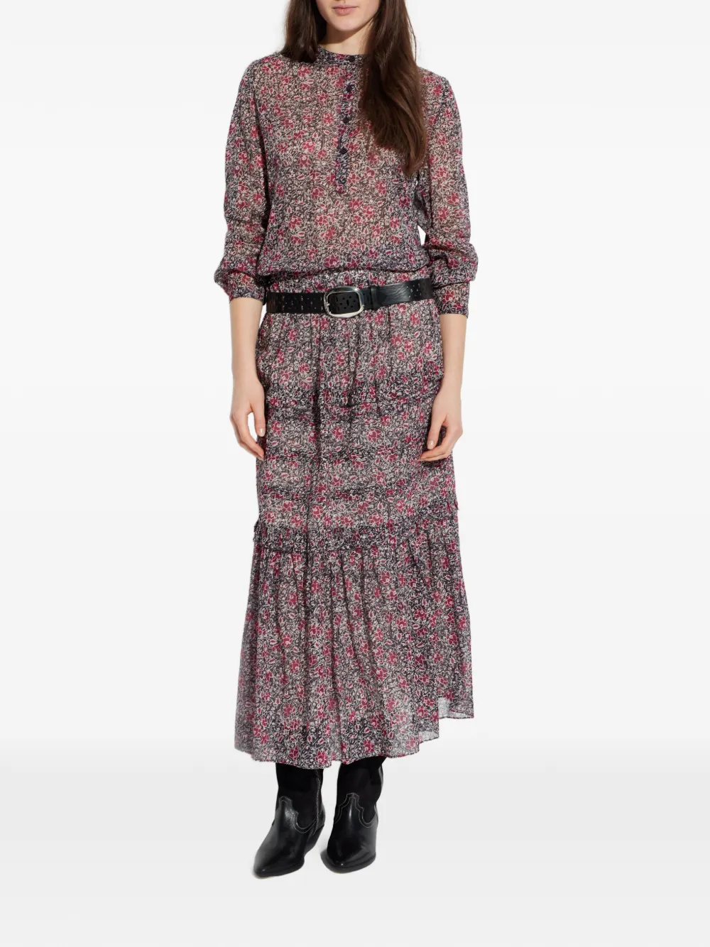 Isabel Marant Étoile Maria Floral Buttoned Top In Multi