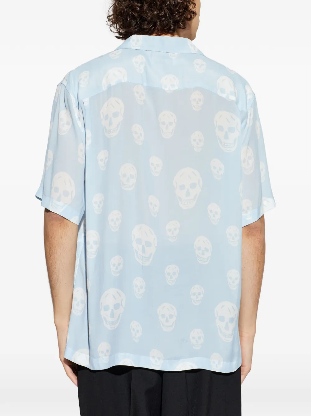 Alexander McQueen Overhemd met print Blauw