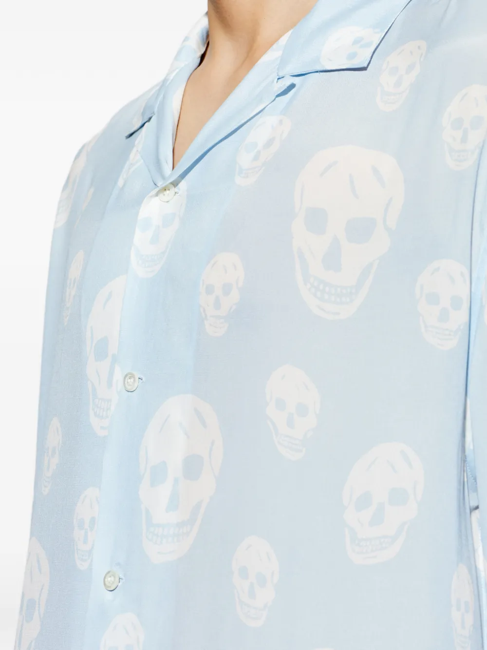 Alexander McQueen Overhemd met print Blauw