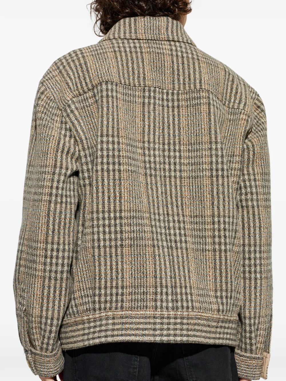 MARANT Folco geruit jack met klepzak Beige