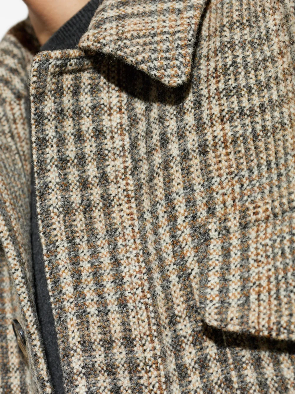 MARANT Folco geruit jack met klepzak Beige