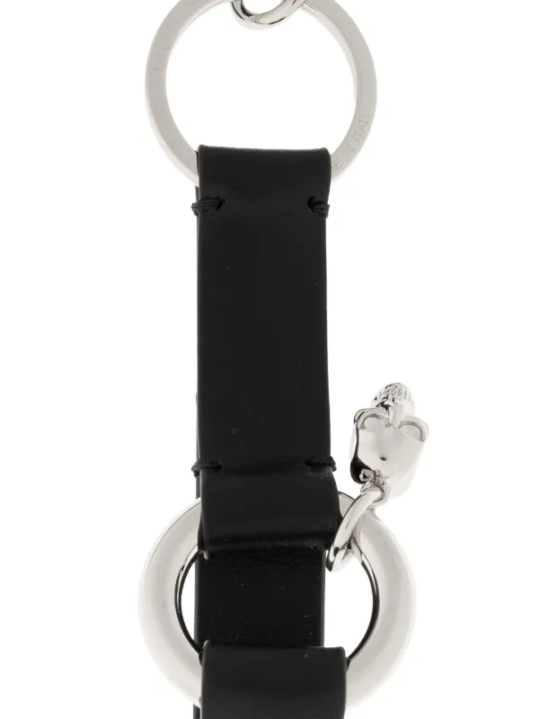 Alexander McQueen skull-motif Leather Keyring | Black | FARFETCH