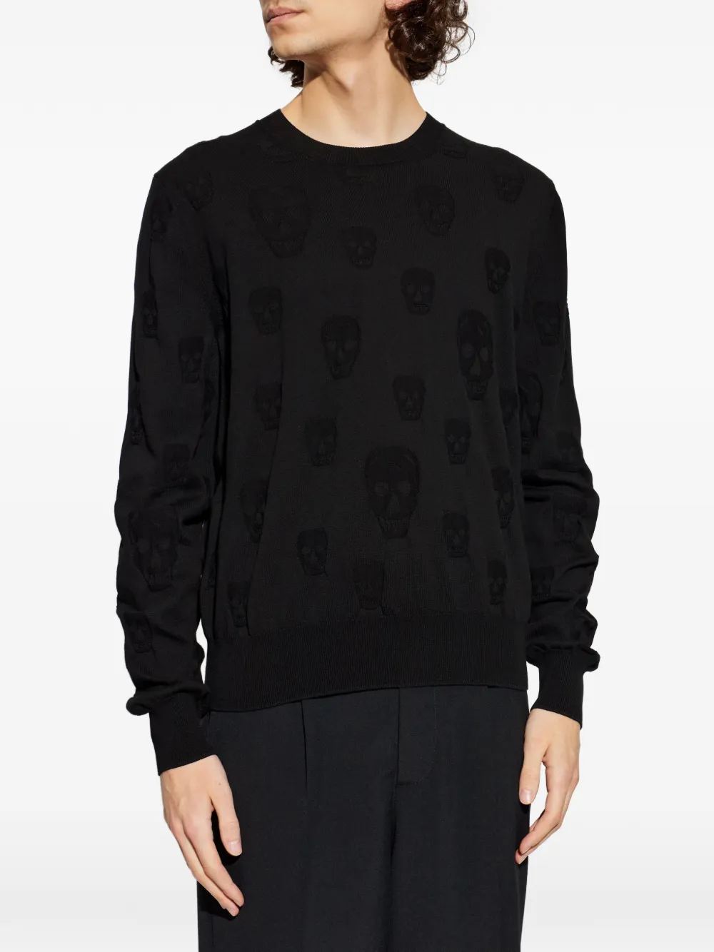  Alexander Mcqueen Skull-pattern Sweater - Black 