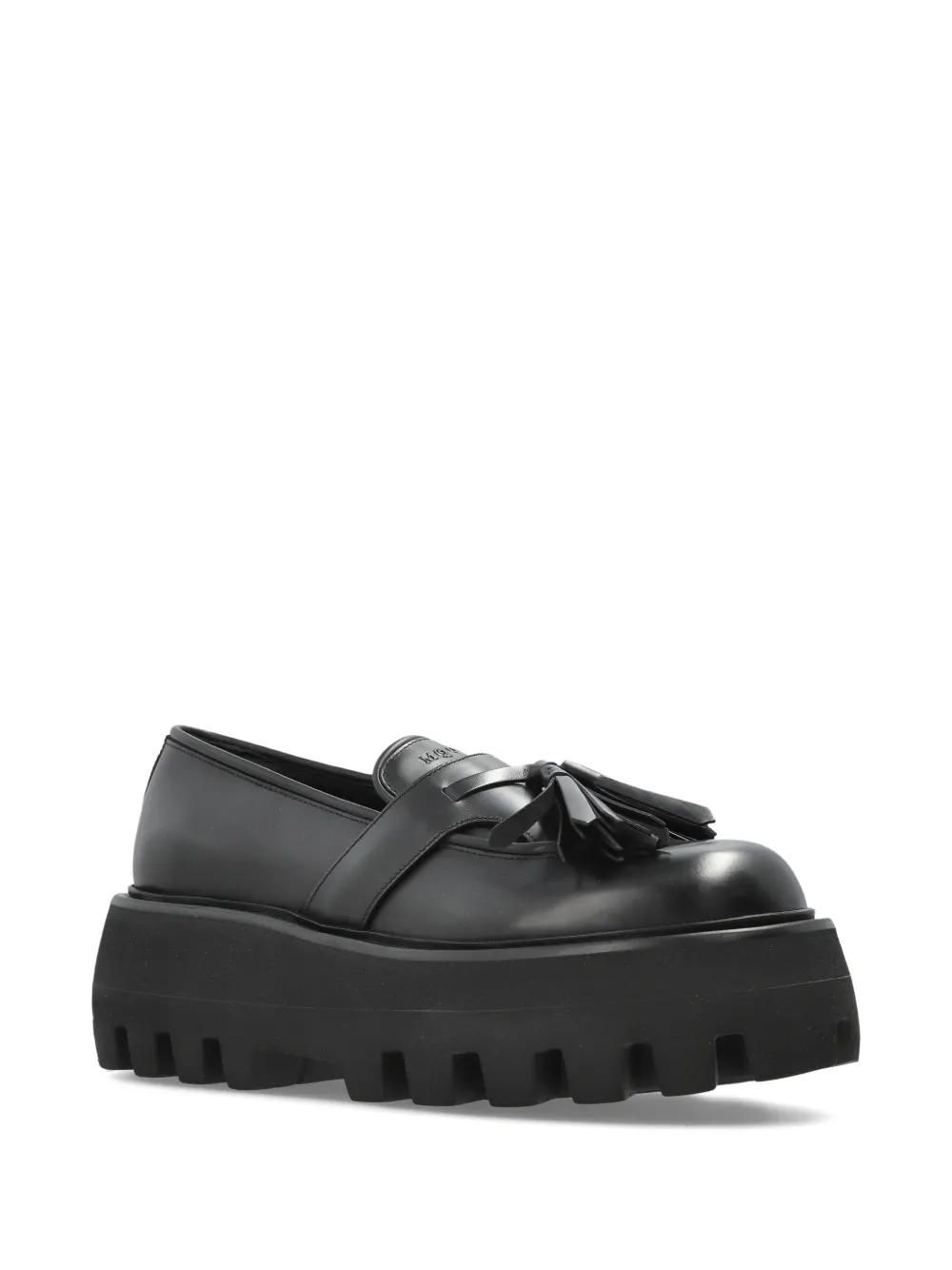 Alexander McQueen tassel platform loafers - Zwart