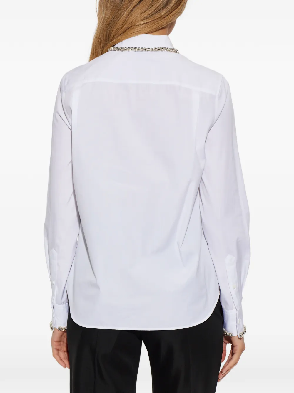 Alexander McQueen Blouse met verfraaide kraag Wit