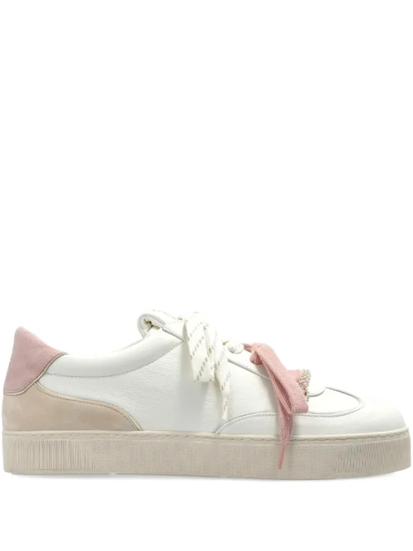 Stuart Weitzman Colton Lace-up Sneakers in White