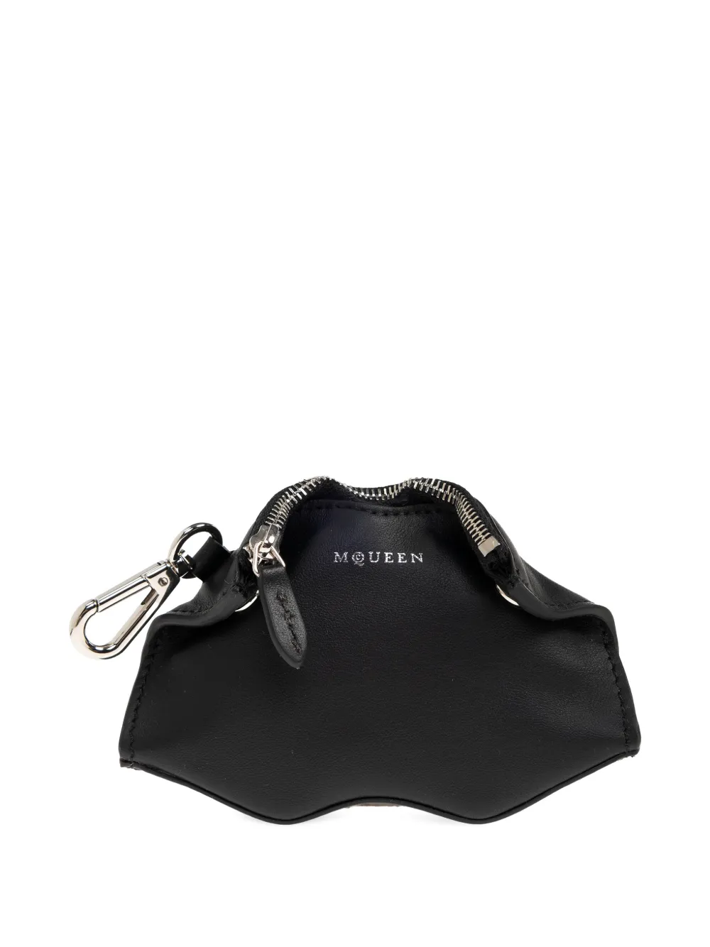Alexander Mcqueen Zip-fastening Keyring In Black