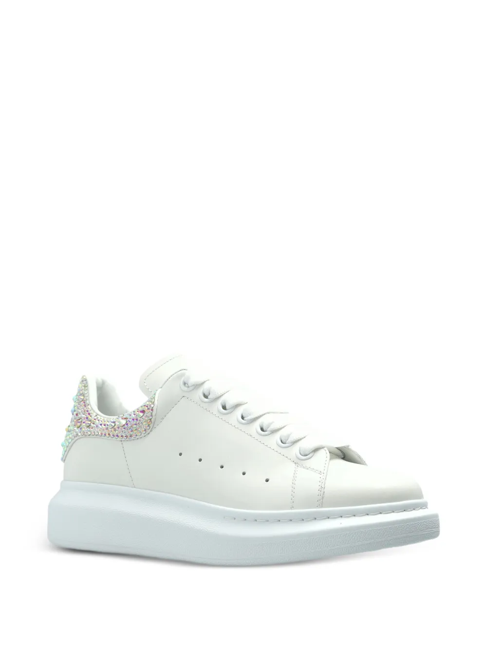 Alexander McQueen embellished lace-up sneakers - Wit