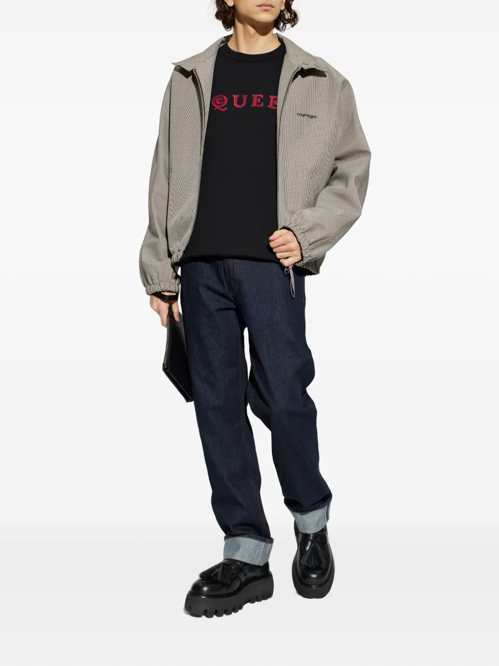 Alexander McQueen embroidered long-sleeves sweater - Zwart