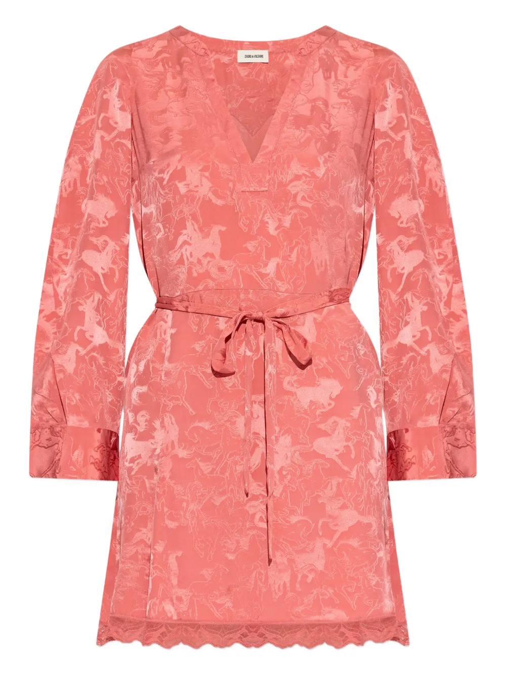 Zadig&Voltaire V-neck printed dress - Rosa