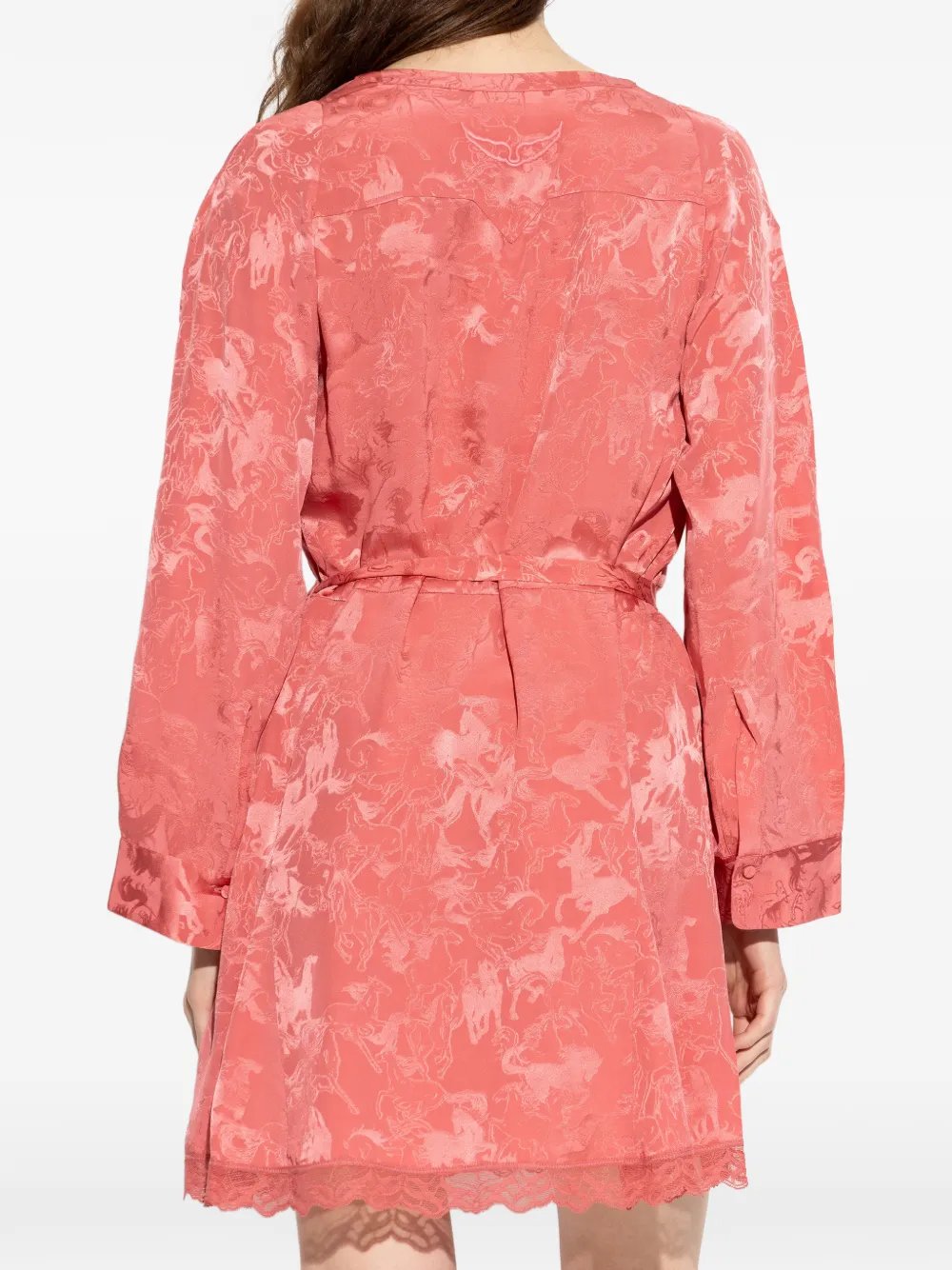 Zadig&Voltaire Maxi-jurk met print en V-hals Roze