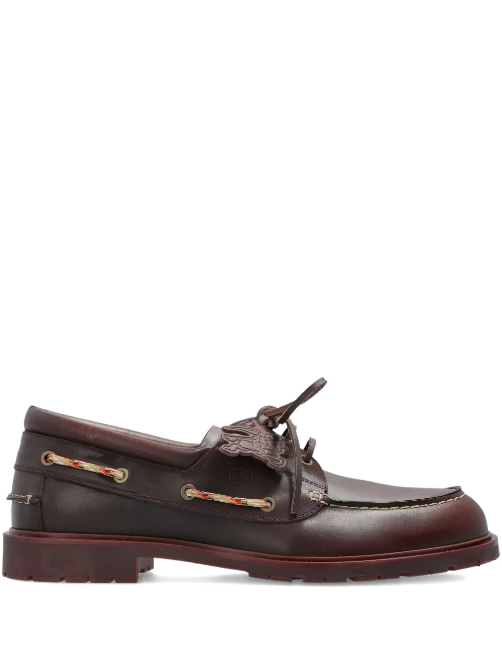 Burberry lace-up boat shoes - Braun