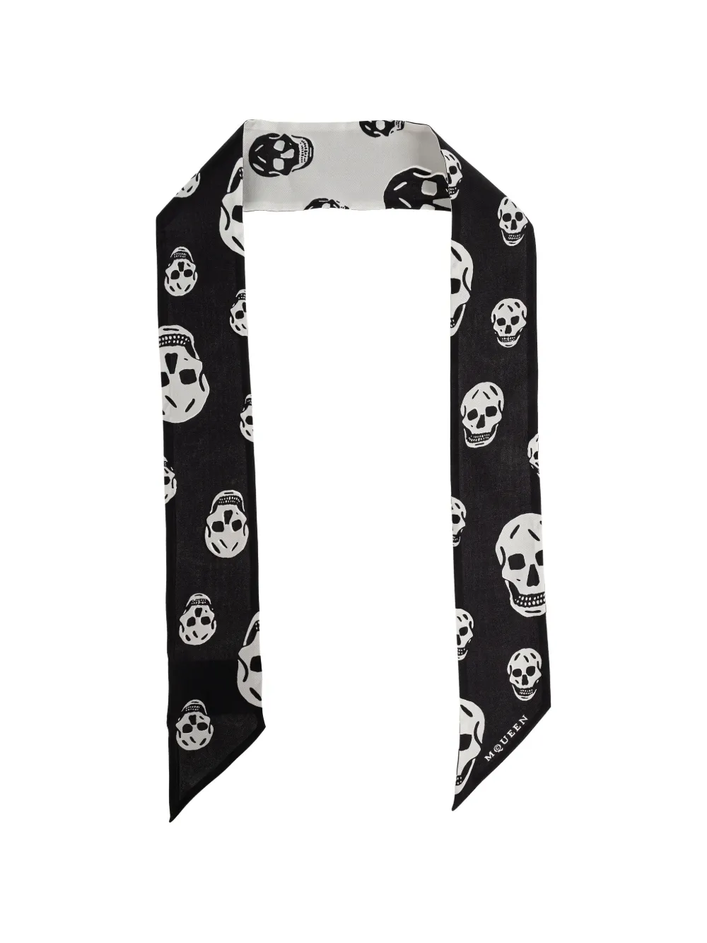 Alexander McQueen skull-print scarf - Nero
