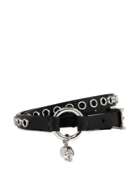 Alexander McQueen pulsera con charm de calavera