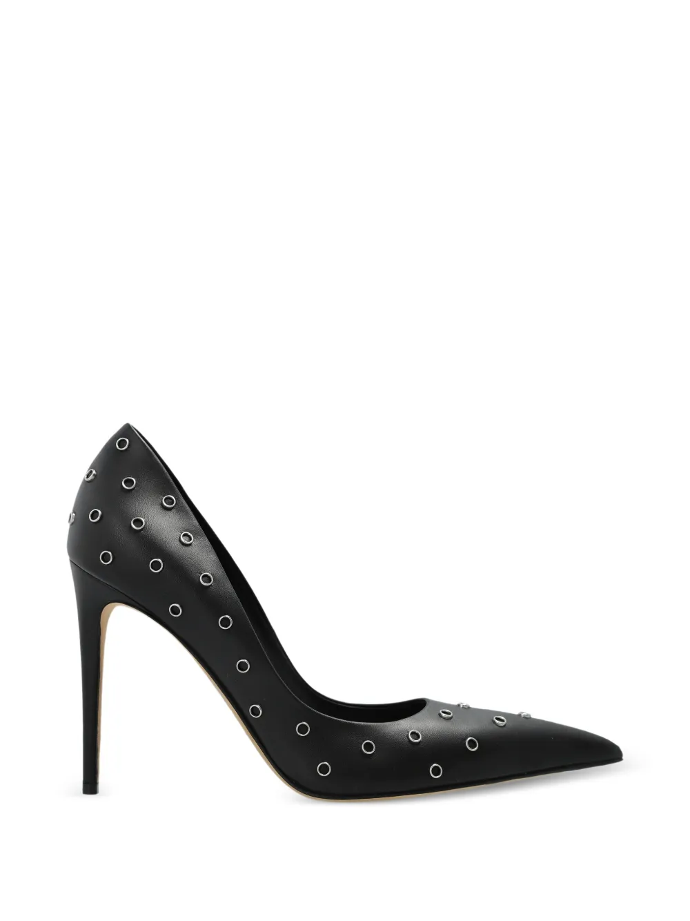 Alexander Mcqueen Skull Eyelet Pointed-toe Pumps In Black