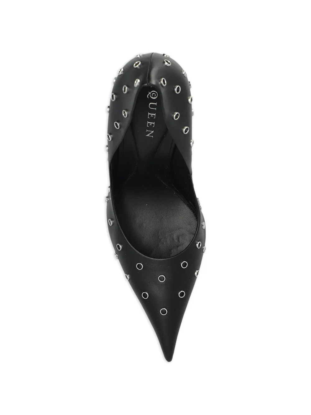 Alexander McQueen Skull pumps met puntige neus en ringlets Zwart