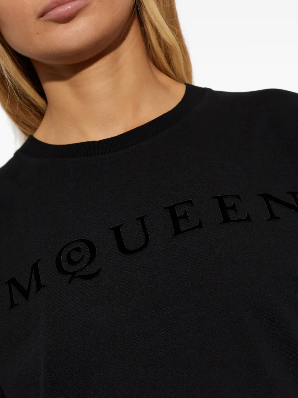 Alexander McQueen T-shirt met logoprint Zwart