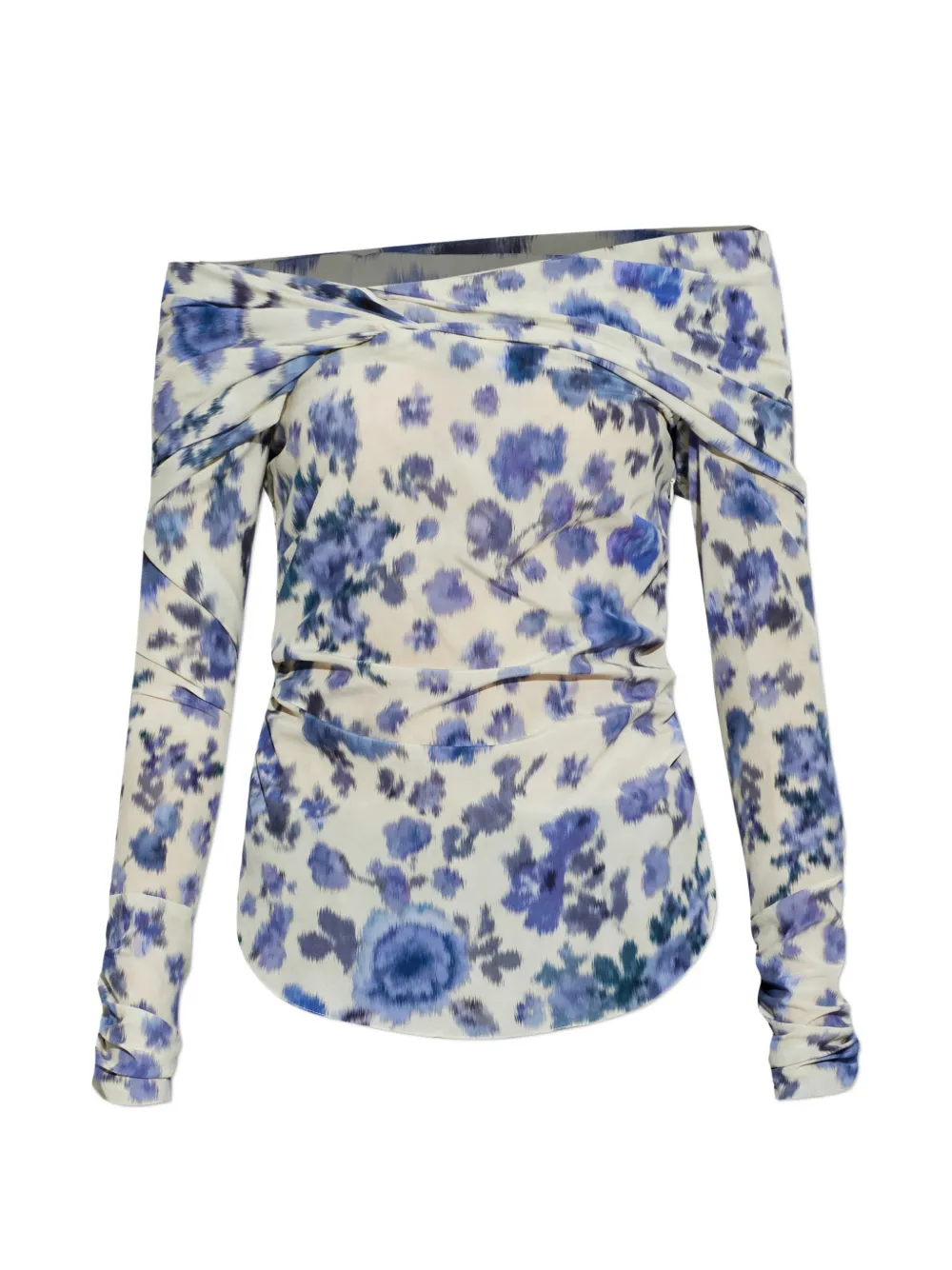 ISABEL MARANT Danka floral off-shoulder top - Toni neutri