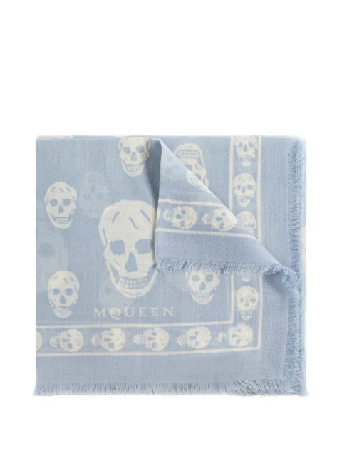 Alexander McQueen skull fringed scarf