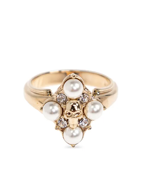 Alexander McQueen skull pearl ring