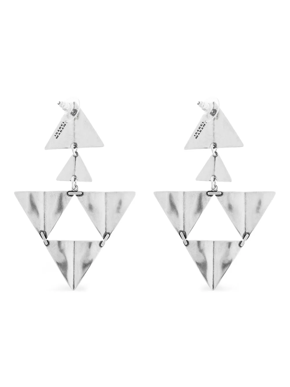 ISABEL MARANT triangle-geometric earrings - Zilver