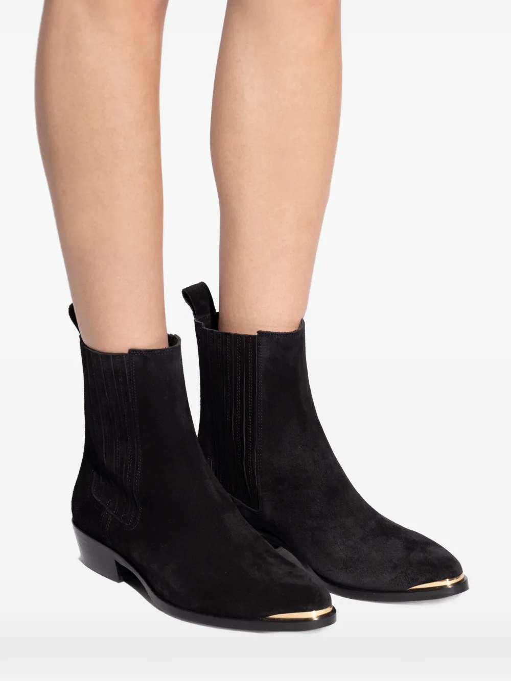 ISABEL MARANT Delano suede ankle boot Zwart