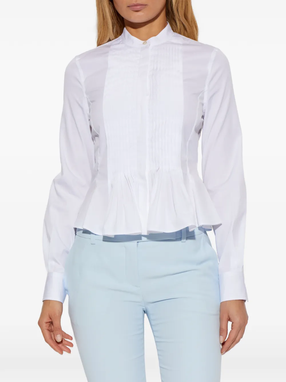  Alexander Mcqueen Pleated Shirt - White 