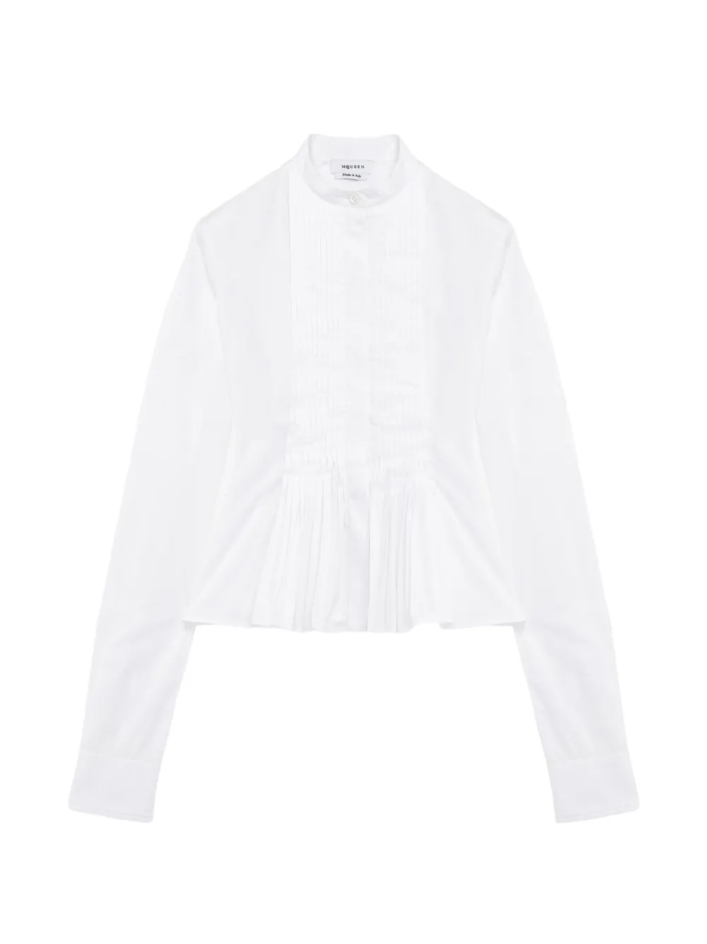 Alexander McQueen pleated shirt - Bianco