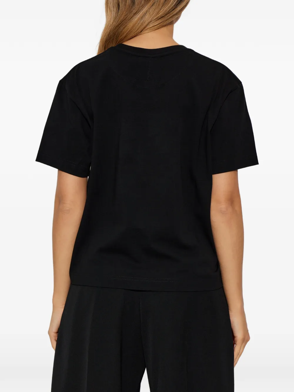 Alexander McQueen T-shirt met doodskop kant Zwart