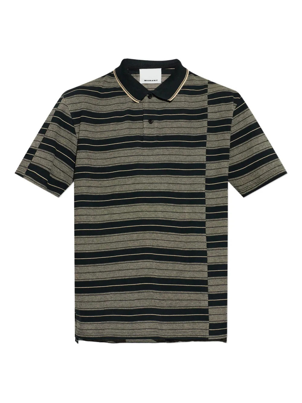 MARANT Safko striped-pattern polo shirt - Nero
