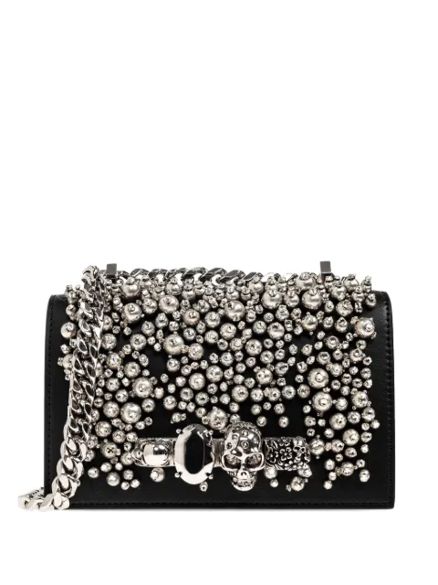 Alexander McQueen jewelled skull chain cross body bag