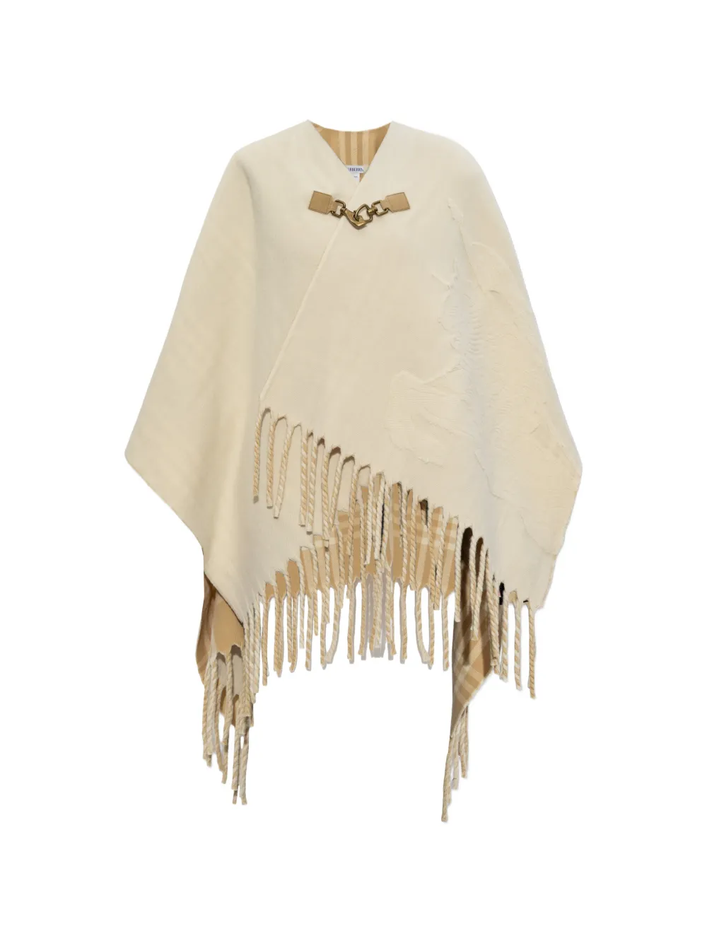 Burberry fringe poncho - Neutrals